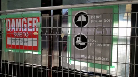 Danger Sign Stock Footage 91052687