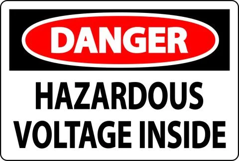 Danger Sign Hazardous Voltage Inside Stock Illustration