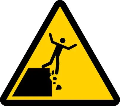 Danger Sign Keep Out Open Pit Stock Illustration