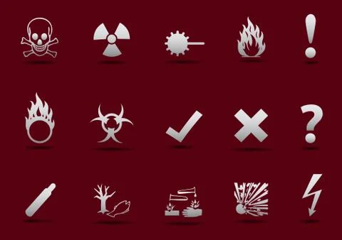 Danger sign light gradient Stock Illustration