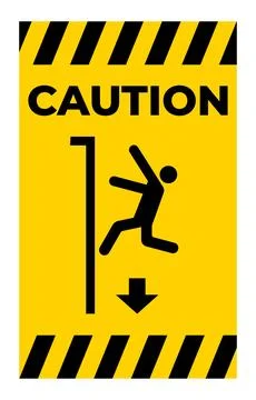 Danger Sign Open Pit Proceed With Caution Stock Illustration
