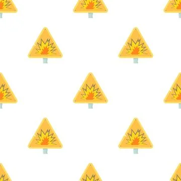 Danger sign pattern seamless vector 스톡 일러스트