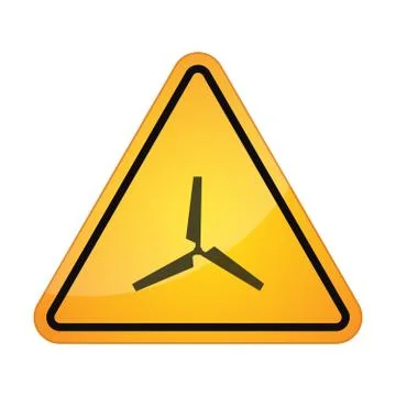 Danger sign with a propeller Stock Illustration