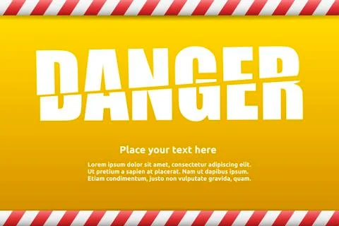 Danger sign set in cloud banner Stock Illustration