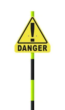 Danger sign for ski slopes Stock Illustration