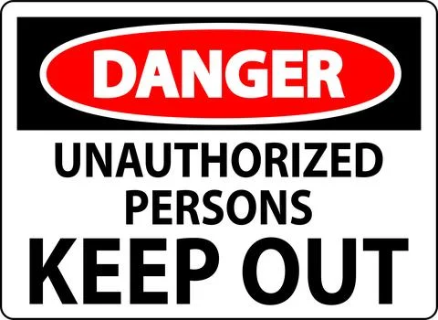 Danger Sign Unauthorized Persons Keep Out Stock Illustration
