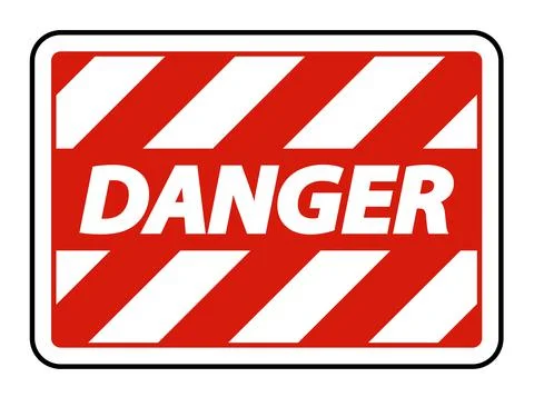 Danger Sign On White background Stock Illustration