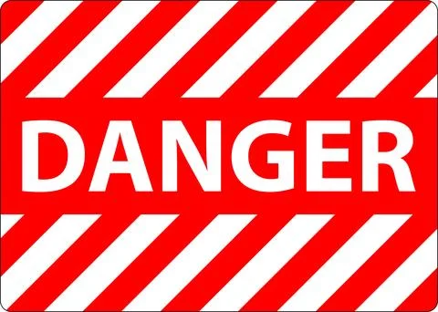 Danger Sign On White Background Stock Illustration