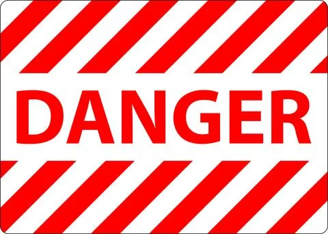 Danger Sign On White Background Stock Illustration