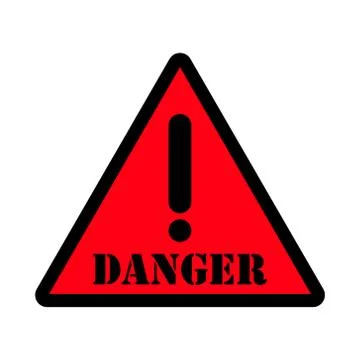 Danger sign yellow background Stock Illustration
