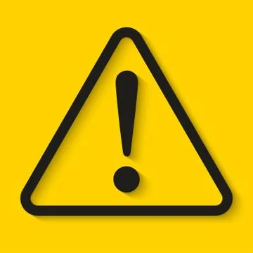 Danger sign on yellow background. Vector illustration Stock Illustration