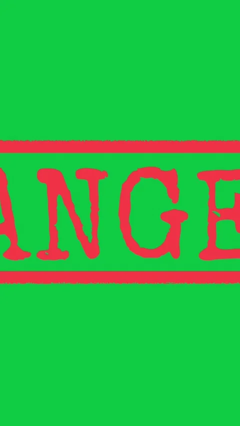 Danger Signed Stamping Text Animation Stock Footage 297144340