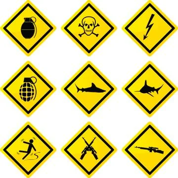 Danger signs Illustrazione stock