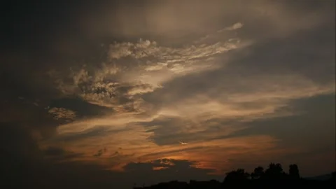 Danger in the sky at dusk Stock Footage 273589014