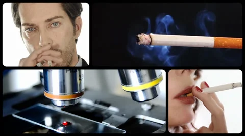 Danger of smoking series, one Video stock 33721816