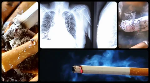 Danger of smoking series, two Vídeo Stock 33721595