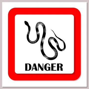 Danger. Snake. Warning sign. Beware of the snake. Vector illustration イラスト素材