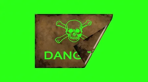 Danger with Spray paint on green screen - 2 variants Vidéo 46564476
