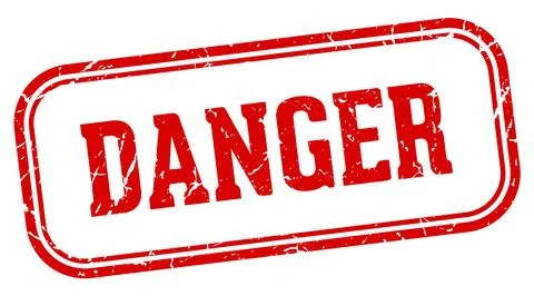 Danger stamp. danger rectangular stamp on white background Stock Illustration