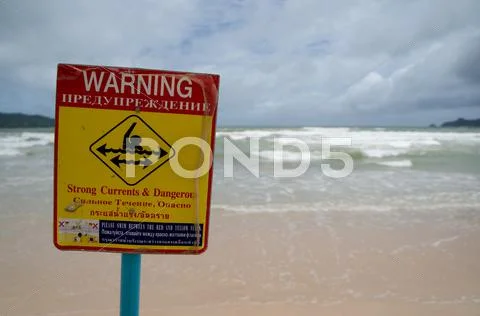 Danger, Strong Current Stock Photos
