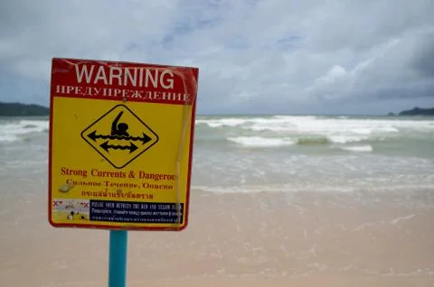 Danger, Strong Current Stock Photos
