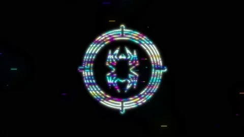 Danger symbol. Virus protection. Computer virus alert. Safety internet Stock Footage 169300885