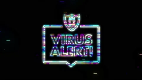 Danger symbol. Virus protection. Computer virus alert. Safety internet Stock Footage 169303236