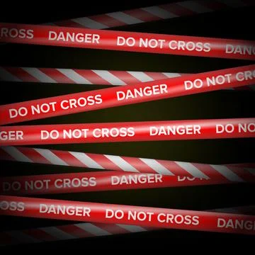 Danger Tape Vector Red And White Lines Do Not Cross Danger Do Not Enter Caut Stock Illustration