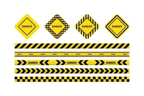 Danger tapes, danger sign Stock Illustration