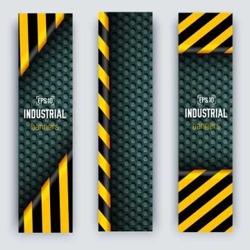 Danger tech abstract banners. Vector illustration design concept Stock Illustration