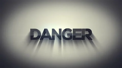 Danger Text Animation 動画素材 66112797
