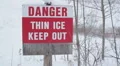 Danger. Thin Ice. HD Footage