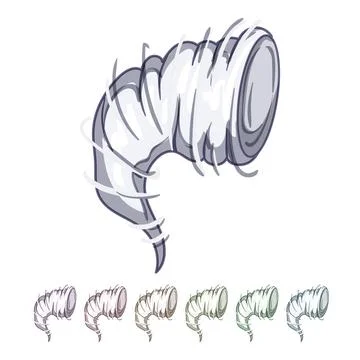Danger tornado cartoon vector graphic Stock Illustration