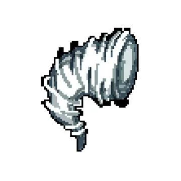 Danger tornado pixel art vector illustration Stock Illustration