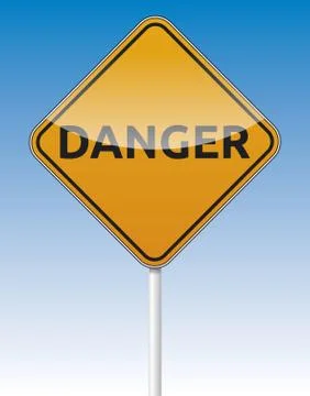 Danger traffic board Stock Illustration