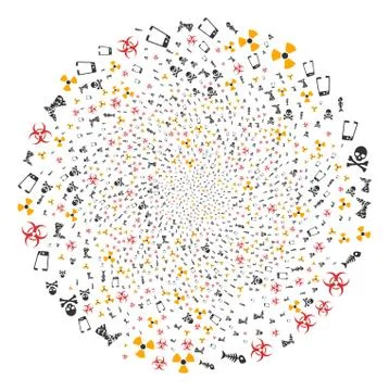 Danger Trash Spiral Exploding Globula イラスト素材