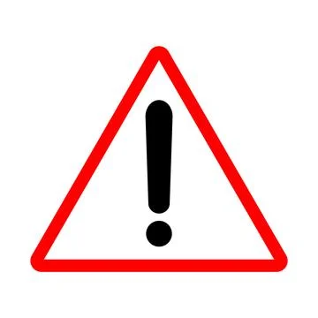 Danger triangle sign exclamation mark inside Stock Illustration