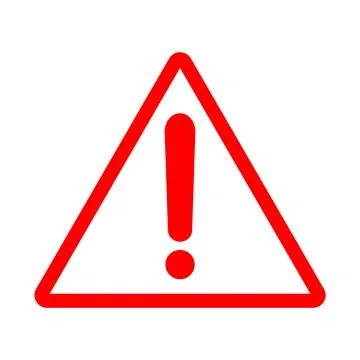 Danger triangle sign exclamation mark inside isolated Stock Illustration