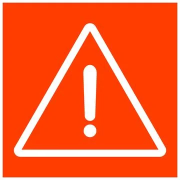 Danger triangle sign orange background Stock Illustration