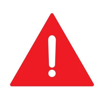 Danger triangle sign red background Stock Illustration