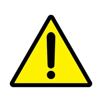 Danger triangle sign yellow background Stock Illustration