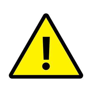 Danger triangle sign yellow background Illustrazione stock