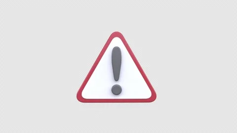 Danger triangle warning sign Exclamation marks and caution 3d animation wit.. Видео 304038957