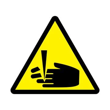 Danger triangle yellow background sign Stock Illustration