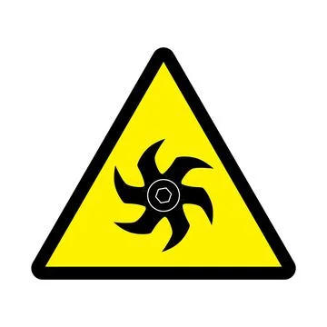 Danger triangle yellow background sign Stock Illustration