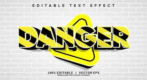 Danger vector text effect with modern style design Stock Illustration