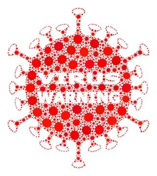 Danger Virus Covid Virus Composition Icon with Infection Elements Stock Illustration