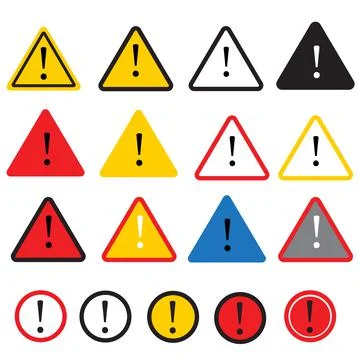 Danger warning attention icon on white background. Danger sign. Stock Illustration