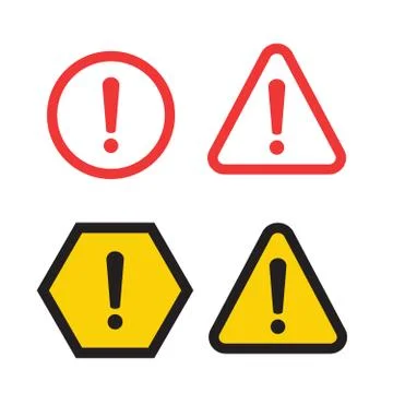 Danger warning attention or exclamation sign. Danger sign design. Caution err Stock Illustration