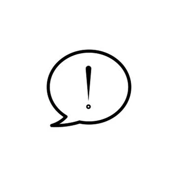Danger warning attention sign in a speech bubble, vector illustration Stock Illustration